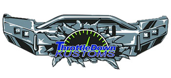 Throttle Down Kustoms Rugged Steel Bumpers Moore Montana Logo